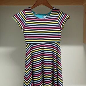 Emily West Flip & Twirl Reversible Dress – Unicorn & Multi-Color Stripe (Size 8)